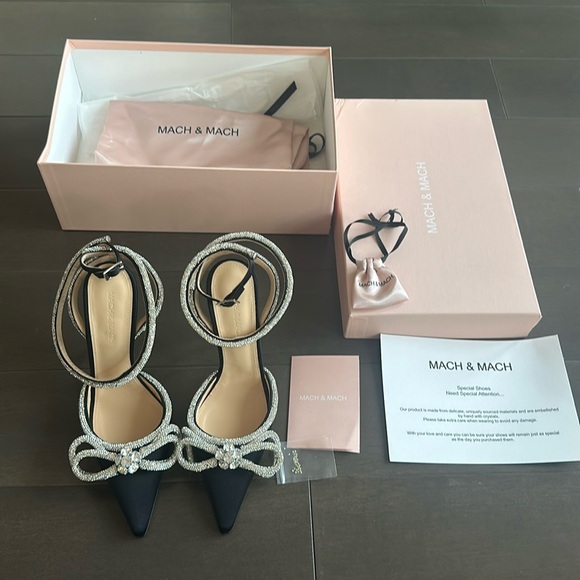 Mach & Mach Women's Black Heels - Picture 2 of 14